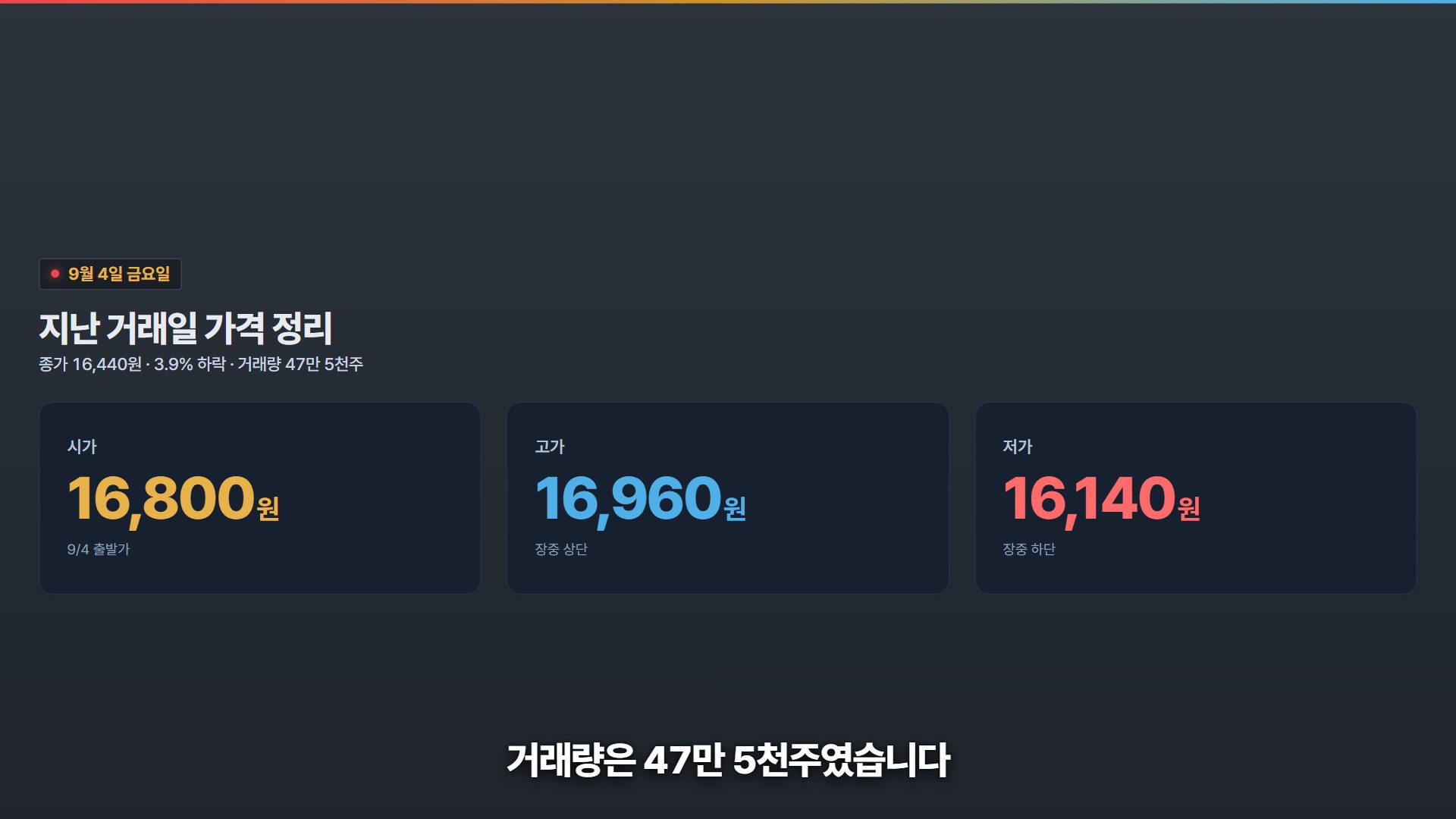디자인 스킨 견본 — 키움 기본