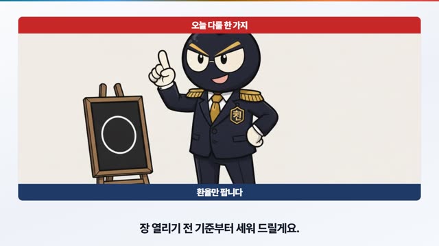 웹툰 프레임 견본 — 띠 자막형